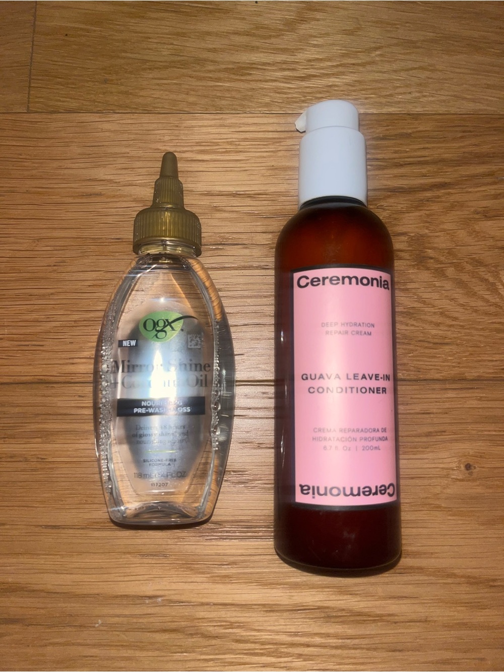 OGX Coconut Oil Gloss & Ceremonia Guava Leave in Conditioner